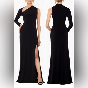 Black Asymmetric Formal Dress